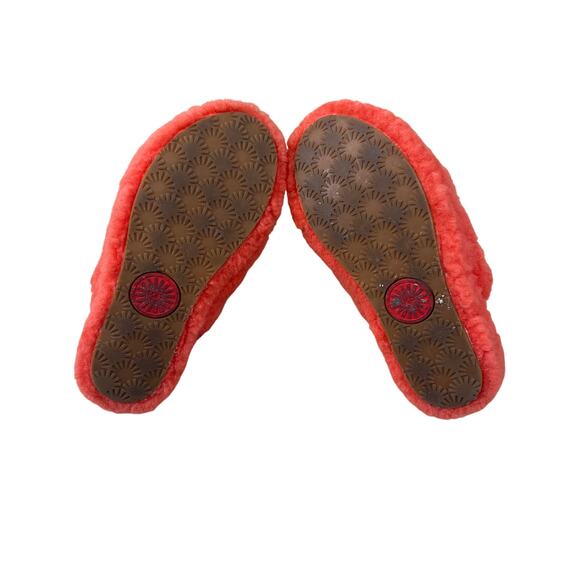 UGG Fluff Yeah Slides Neon Coral/Orange Size 6 - Picture 6 of 6